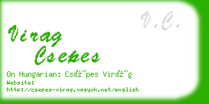 virag csepes business card